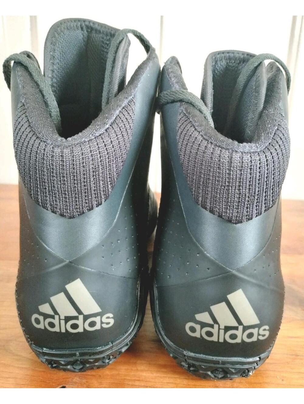 Adidas Mat Wizard 4 Wrestling Shoes Men's Size 8 Black Carbon AC6971 MMA Boxing - Picture 4 of 10